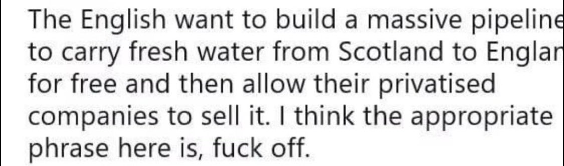 J4m35c4mpb3ll's tweet image. The colonisers have their eyes on Scottish water now, look what they plan to do with it.