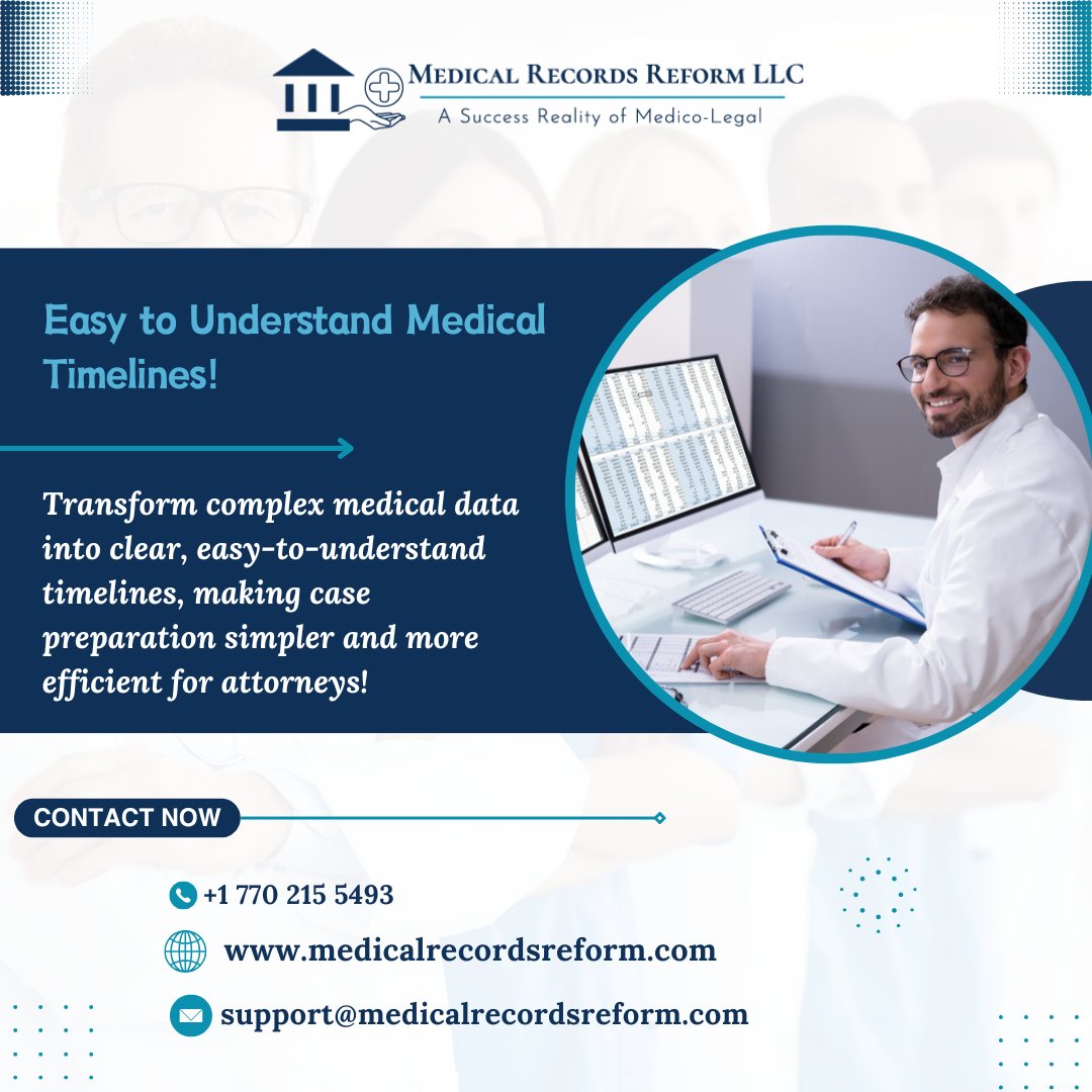 medical_reform's tweet photo. Easy to Understand Medical Timelines!

Simplify complex medical data into clear, actionable timelines for your cases! Let us help you save time and strengthen your legal arguments. 

#medicaltimelines #casetimelines #medicalrecordsreview #medicalrecordsreformllc https://t.co/w9Dj8PV1rQ