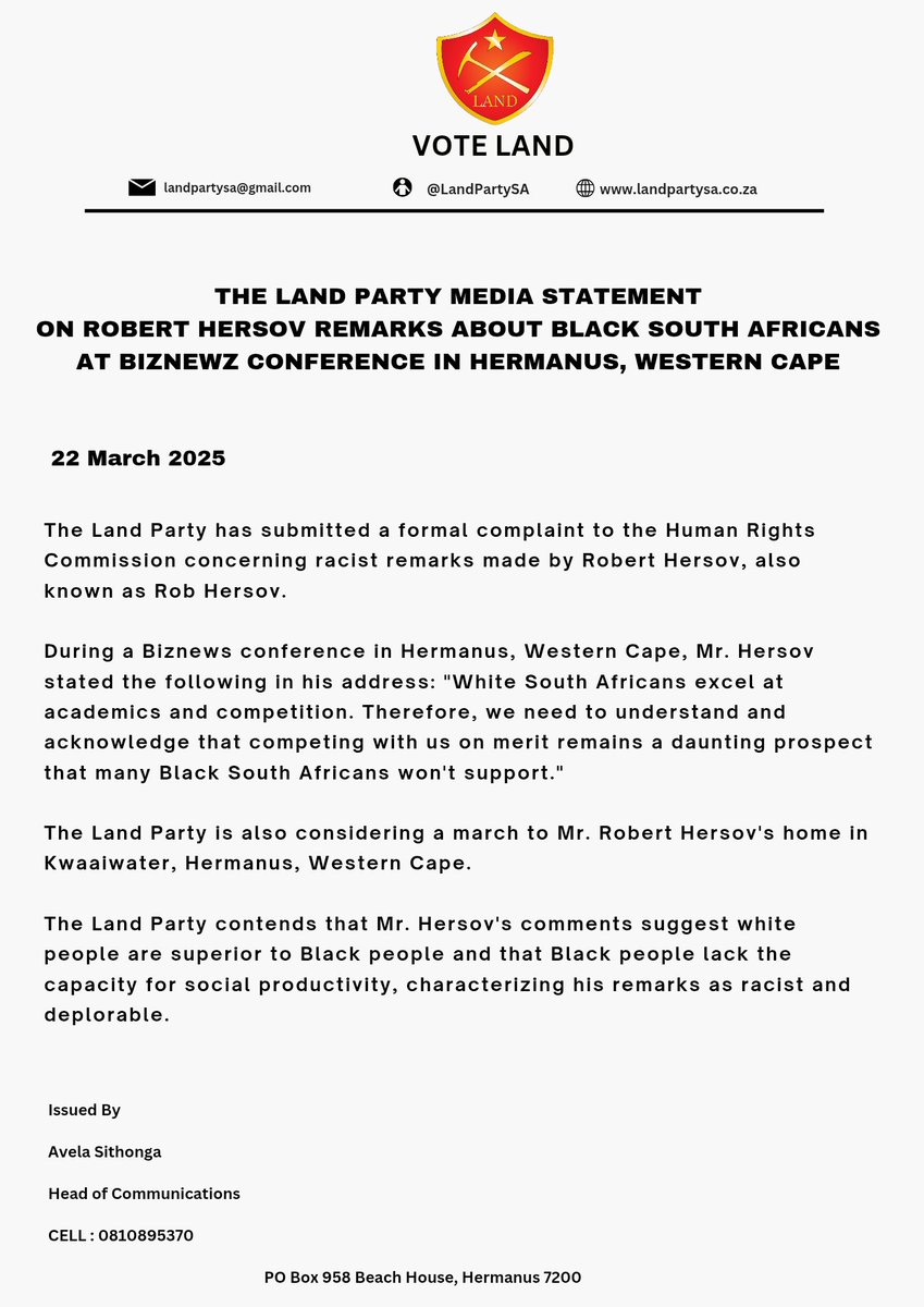 gndzongana's tweet photo. We are expecting the @SAHRCommission will act with sense of urgency just like they did with @lavidaNOTA https://t.co/mBa6YjjlIW