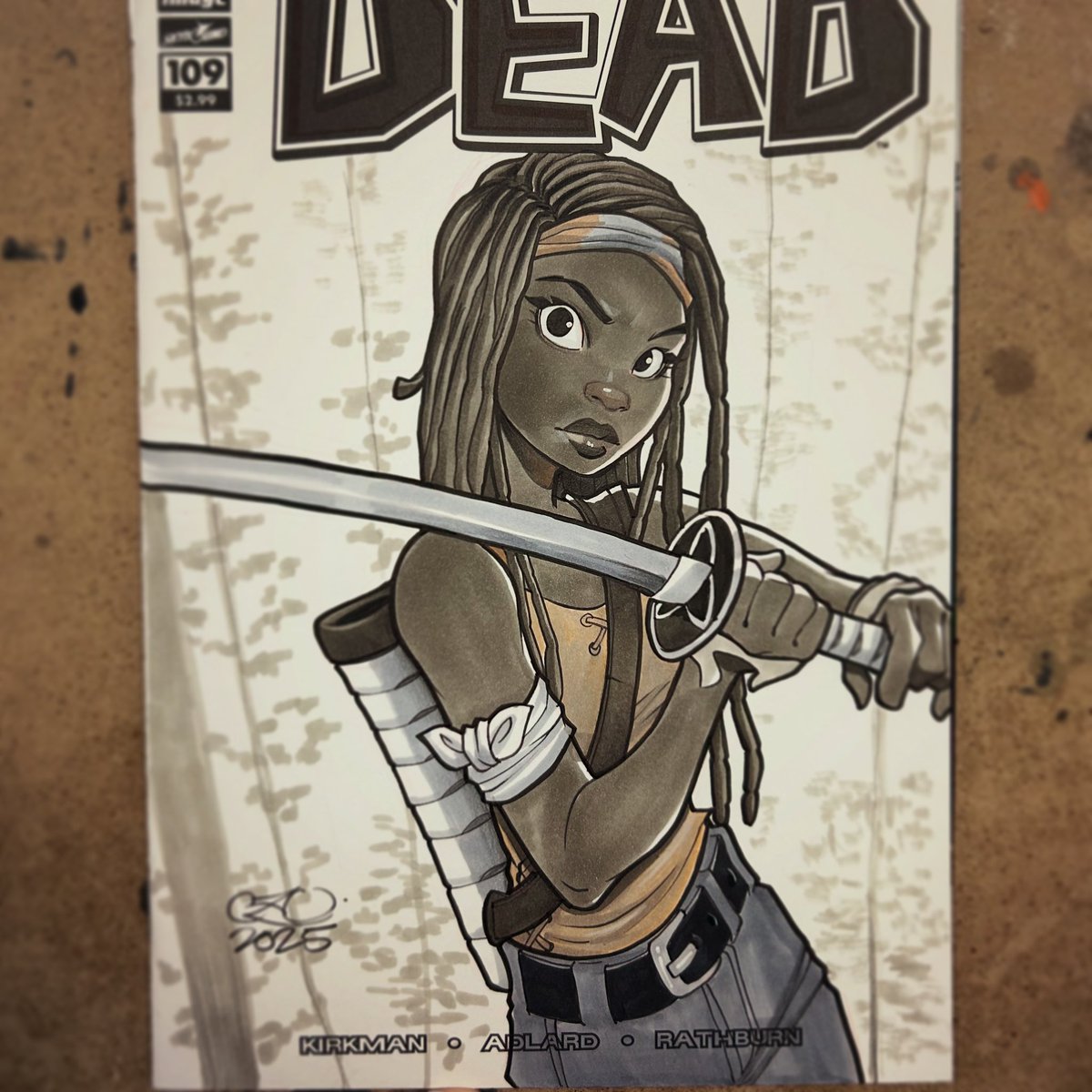 Michonne commission drawn at ECCC! #thewalkingdead