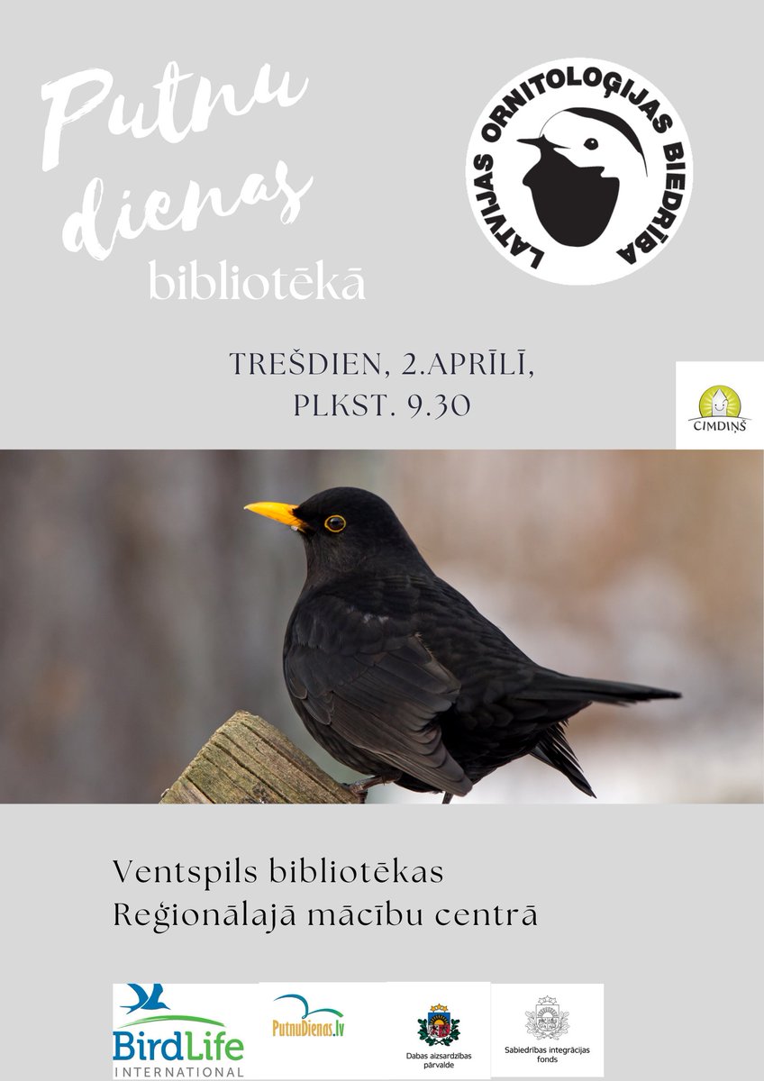 🐦‍⬛#PutnuDienas2025 aicina uz Ventspili uz interaktīvām nodarbībām par putniem: putnudienas.lv/lv/pasakumi/pu… #putnudienas