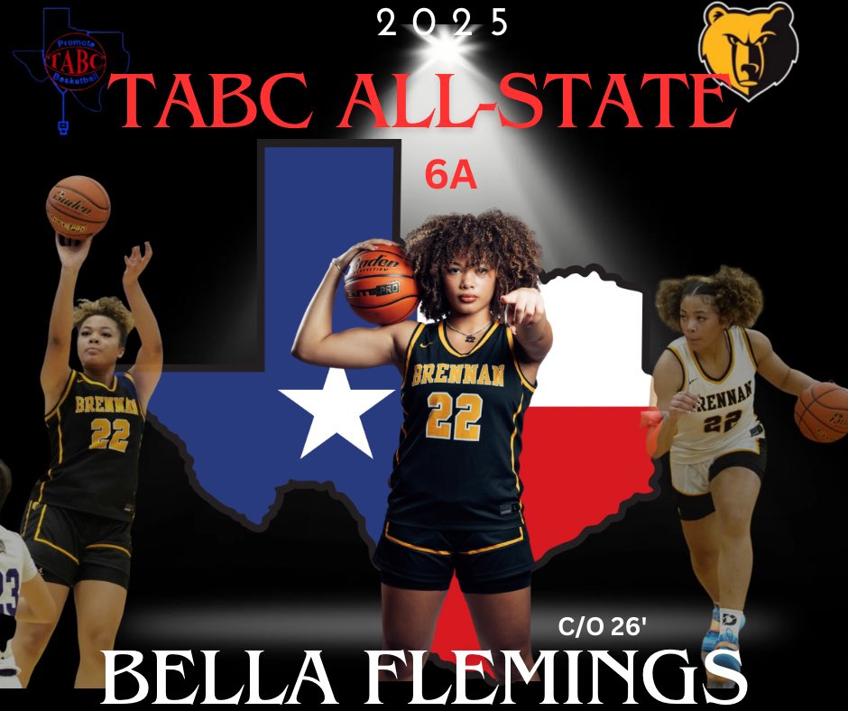 Brennan Girls BBall (@bballbrennan) on Twitter photo Congratulations to junior Bella Flemings for being named on the TABC 6A All State team!! Way to go Bella!!! <a href="/Be22a_Flemings/">Bella Flemings</a> Congratulations to junior Bella Flemings for being named on the TABC 6A All State team!! Way to go Bella!!! <a href="/Be22a_Flemings/">Bella Flemings</a>