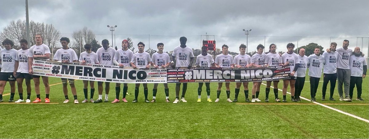 FilsdeBesagne's tweet photo. En collaboration avec la famille de Giani Calleya (joueur de notre équipe Crabos),
Notre #TeamCrabos à pu rendre hommage à Nicolas en avant match 🕊️🤍
#MerciNico
@RCT_Asso https://t.co/9OS82hdpte