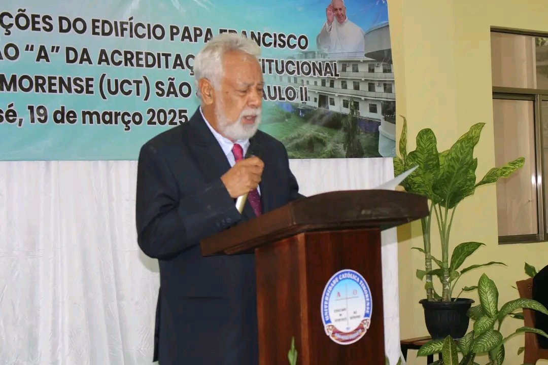 FFspdd's tweet image. Cerimónia inauguração ba instalação edifício Papa Francisco, no, celebração konaba classificação “A” hosi Acreditação Institucional, Universidade Católica Timorense (UCT) São João Paulo II (iha loron São José, 19 março 2025).