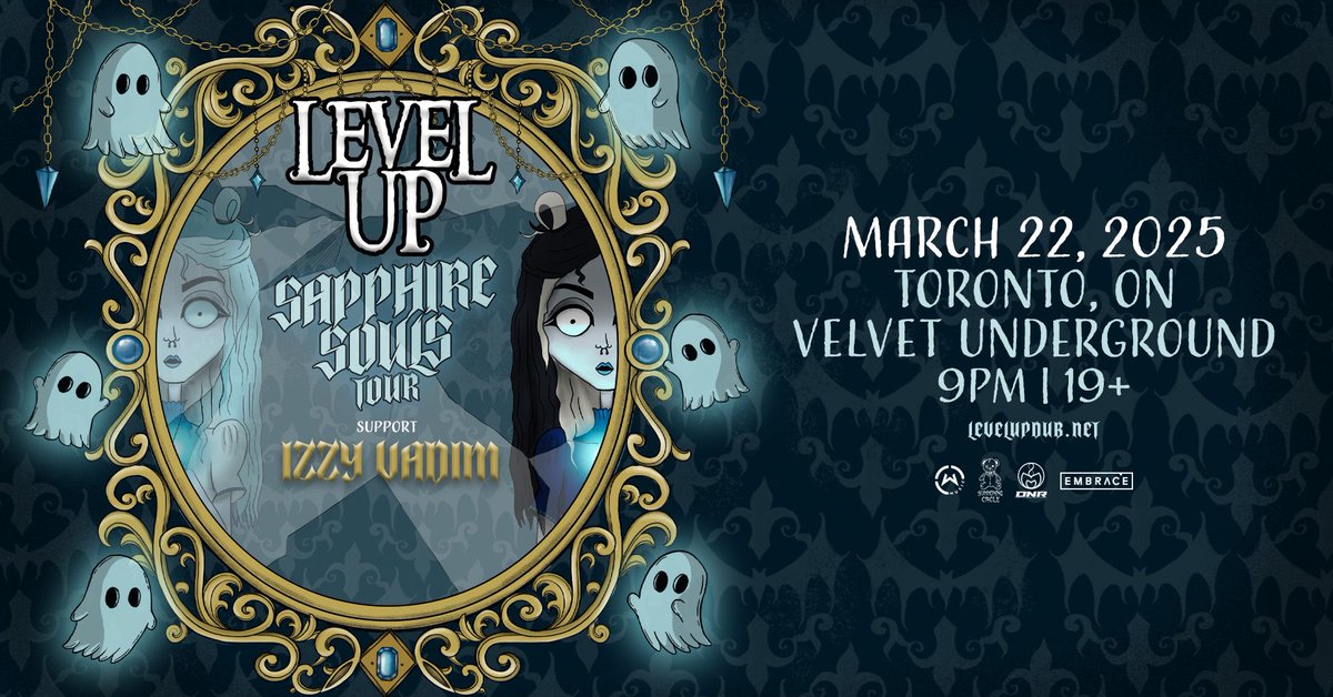 TONIGHT: #LevelUp brings her Sapphire Souls Tour to a sold-out Velvet Underground! Set times below:
9pm - Doors 
9pm -  Knerv 
10pm – Adam Jasim 
11pm - Izzy Vadim 
12am - Level Up
**All set times are subject to change