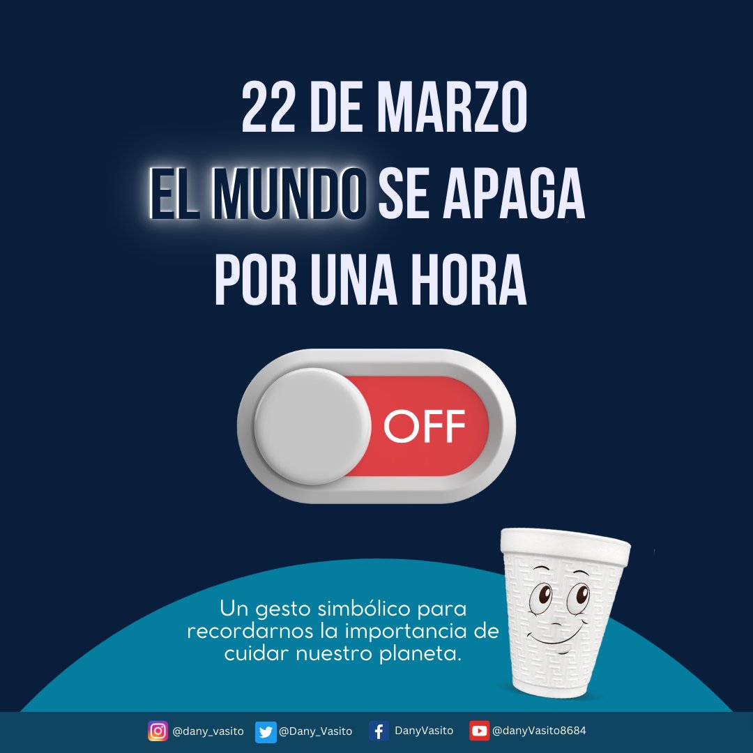 La #HoraDelPlaneta nos recuerda que cada acción cuenta. 

Durante 60 minutos, millones de personas en el mundo apagan las luces como un gesto simbólico para reducir el impacto ambiental y reflexionar sobre el cambio climático.

¿Te unes? Comenta 📷 #YoSíParticipo