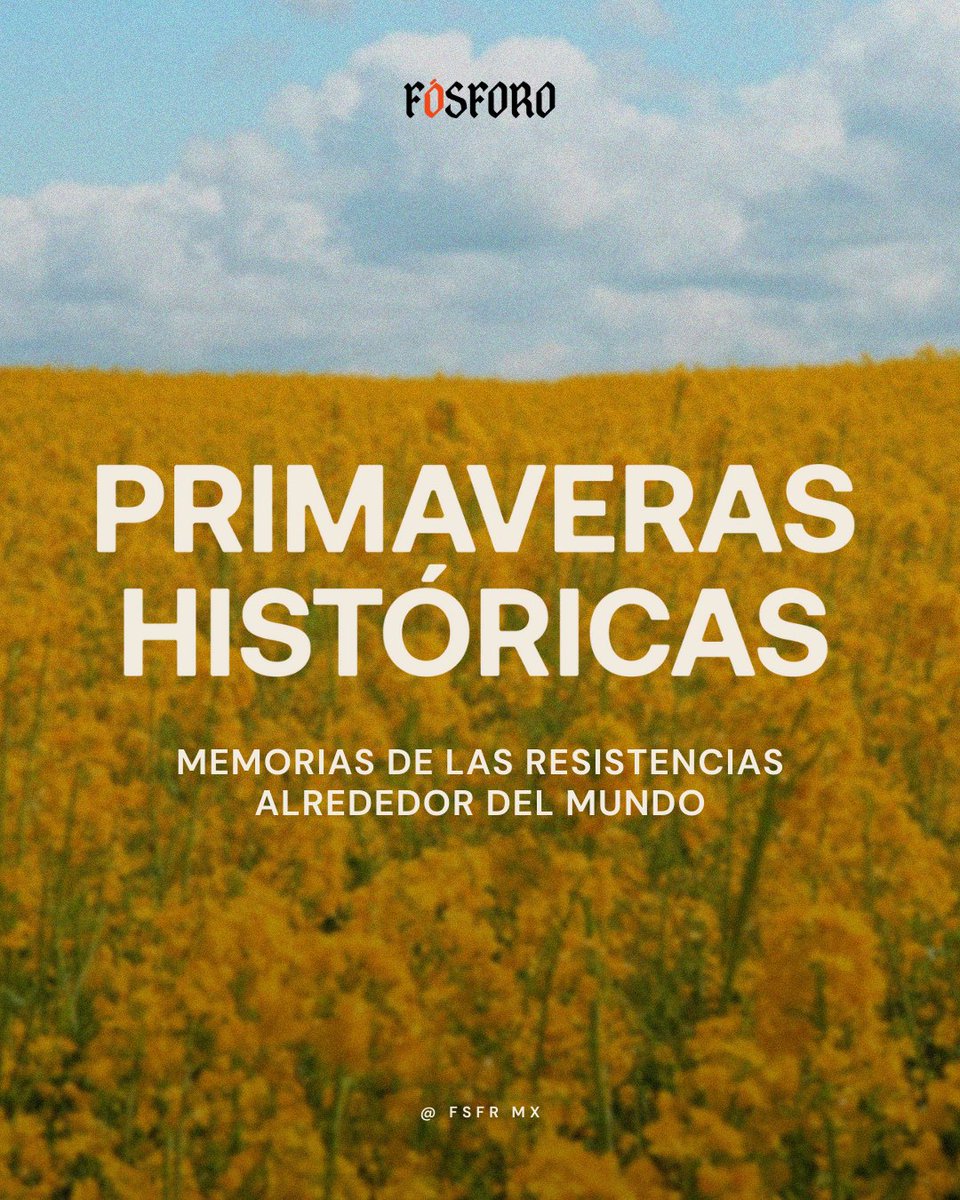 FSFRmx's tweet photo. A lo largo de la historia, la palabra primavera se ha utilizado para nombrar a algunas movilizaciones sociales que ocurren en oposición a gobiernos autoritarios, como una metáfora del florecimiento y la renovación de la vida 🌷. https://t.co/5ouJE3MOFi