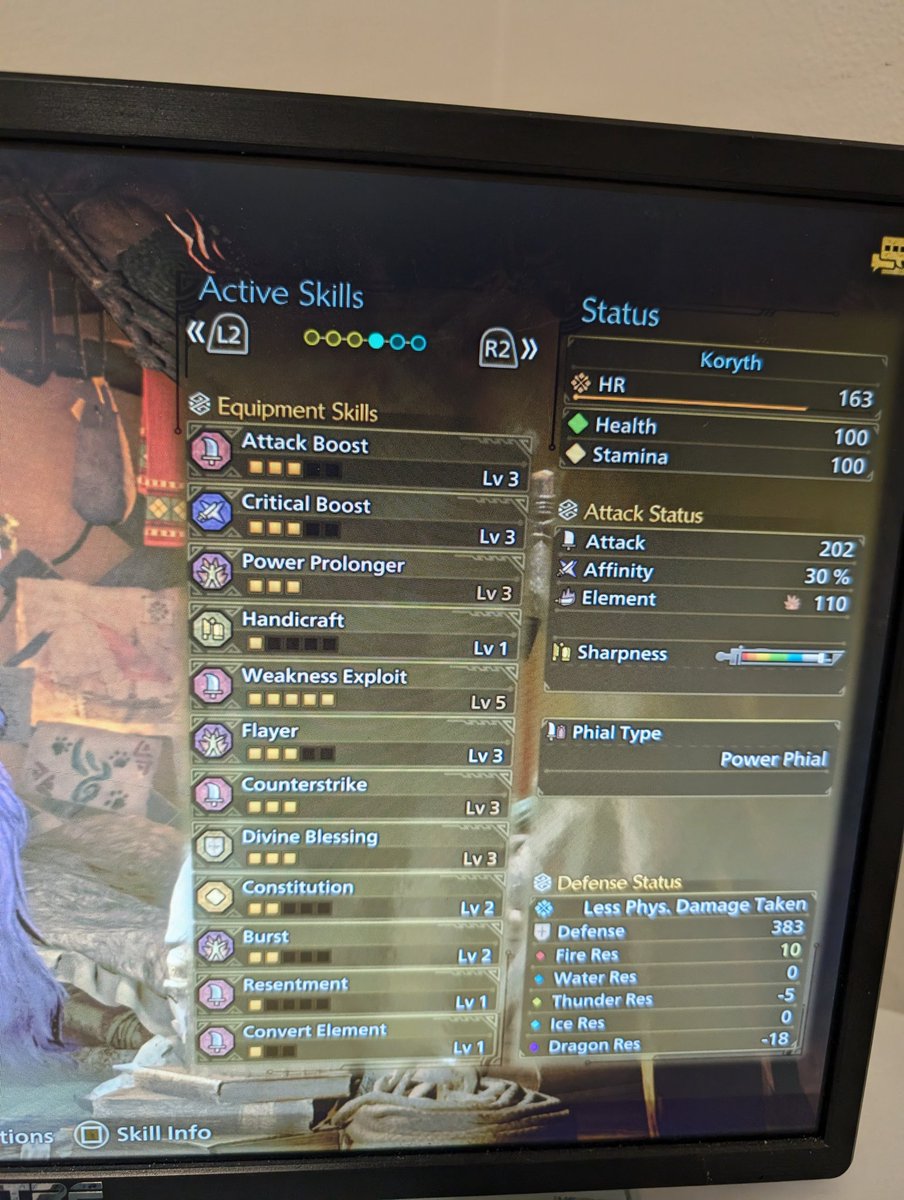 MooseSnake's tweet image. A rudimentary Swaxe build based around sword mode counter, and Full Release Slash&apos;s hyper armor #MonsterHunterWilds #switchaxe