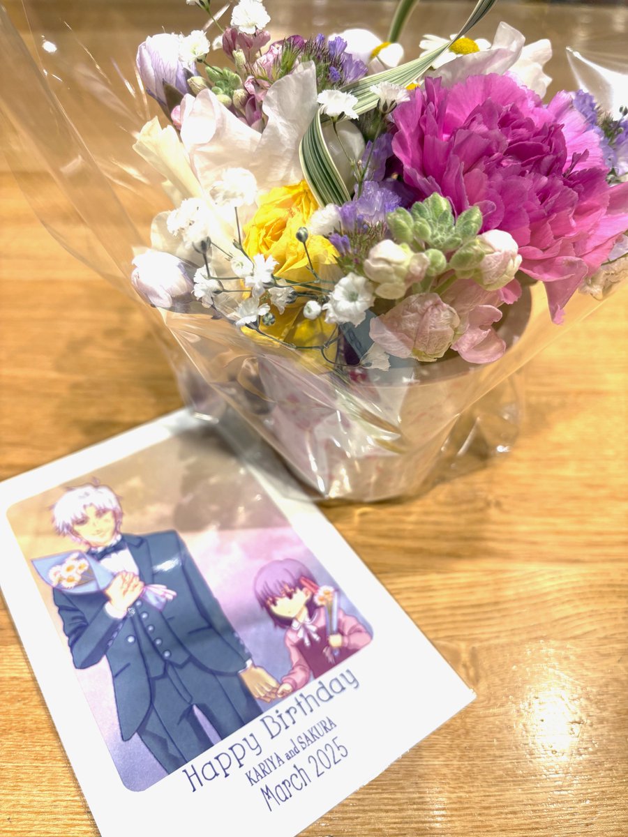 machiasobi_cafe's tweet photo. 【ufotable Cafe Kitakyushu × マチ★アソビCAFE北九州】
本日3/22「Fate/Zero」より、間桐雁夜の誕生日です🌸
お客様より素敵なお祝いのプレゼントをお預かり致しました！
 お誕生日おめでとうございます✨ https://t.co/3AZAwYWKo8