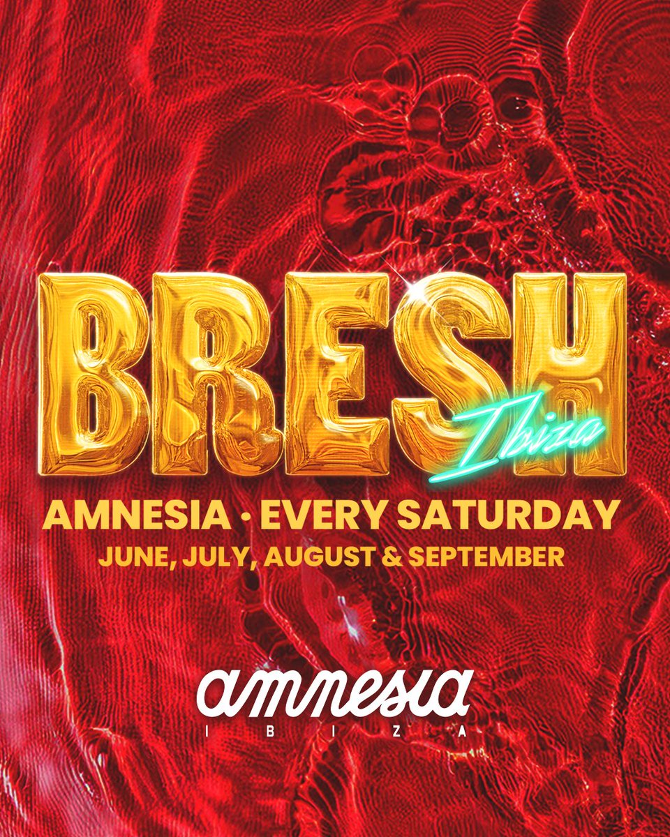 🎀La fiesta más linda del mundo aterriza en Amnesia Ibiza para regalarnos  diferentes momentos pero manteniendo siempre nuestro legado:
Baila para olvidar todo lo demás.🔊
Tickets para BRESH en Amnesia.📌
bit.ly/43kCLYJ