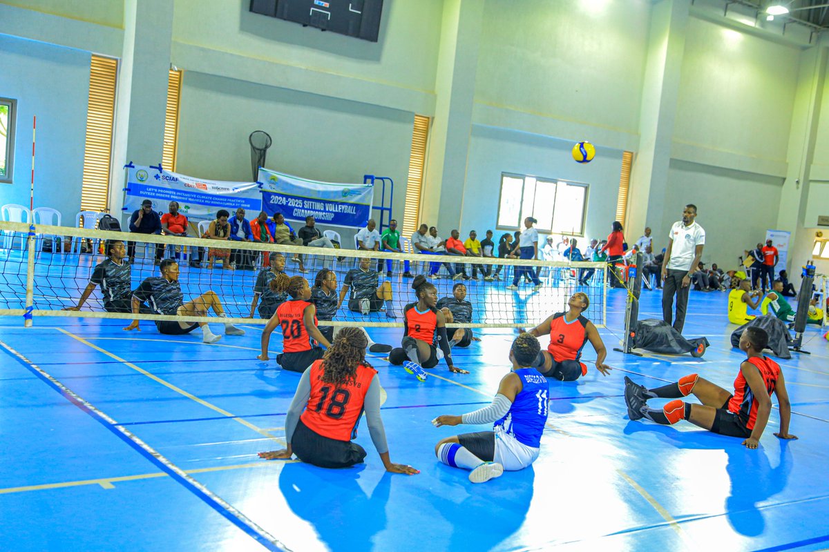 🚨2024-2025 Sitting Volleyball Championship- FINALS🚨 
Venue: NPC Gymnasium

Game 1 result 

Bugesera 2-0 Ruhango (25-12 &amp; 25-07).

Road to Final...