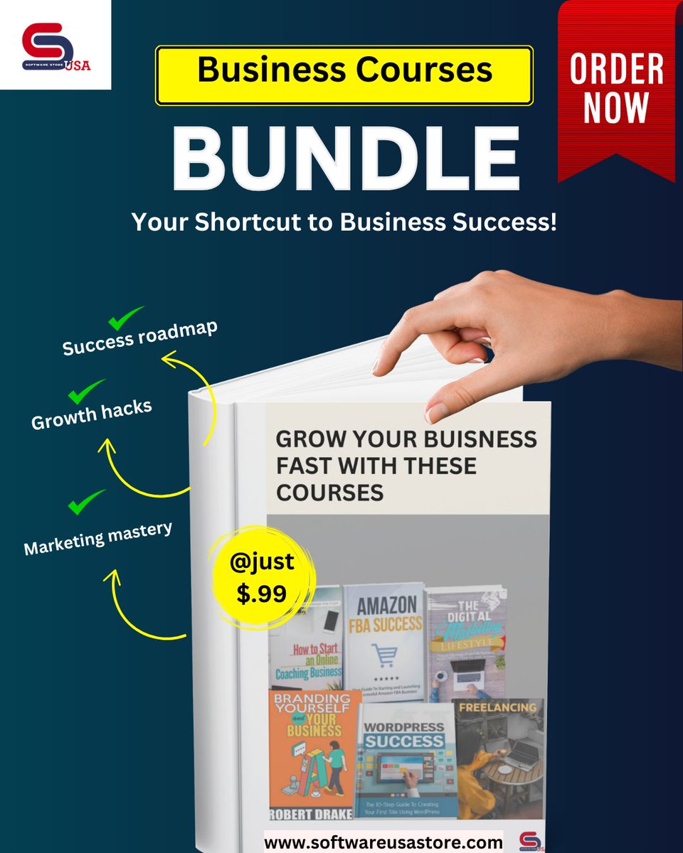 softwareusa_'s tweet photo. Master growth hacks, marketing strategies &amp; success roadmaps with this all-in-one Business Courses Bundle—yours for just $0.99!

#businessgrowth #marketingtips #digitalmarketing #startupsuccess #entrepreneurship #growthhacks #successmindset #businessbundle #freelancing https://t.co/BFJss3dEvr