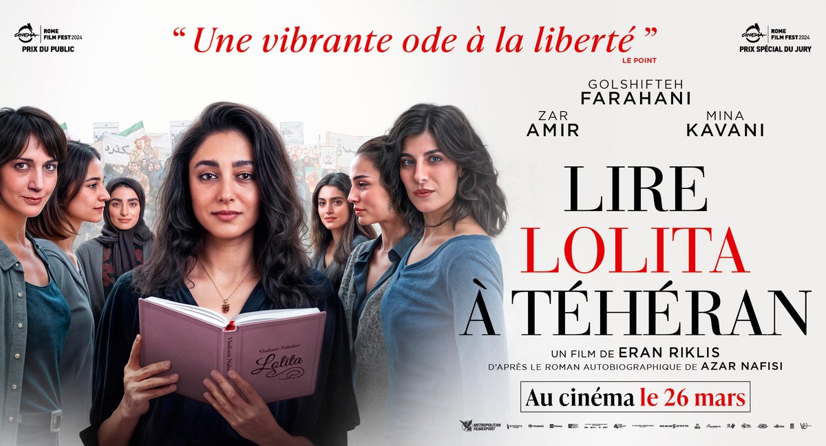 #JEUCONCOURS GAGNEZ 5 X 2 PLACES pour LIRE LOLITA A TEHERAN d'Eran Riklis (Les Citronniers) avec les magnifiques Golshifteh Farahani, Zar Amir Ebrahimi et Mina Kavani. Pour gagner, RT &amp; FOLLOW jusqu'au mardi 25 mars inclus! <a href="/Metropolitan_Fr/">Metropolitan Films</a> <a href="/MenschAgency/">Mensch Agency</a> #LireLolitaATeheran