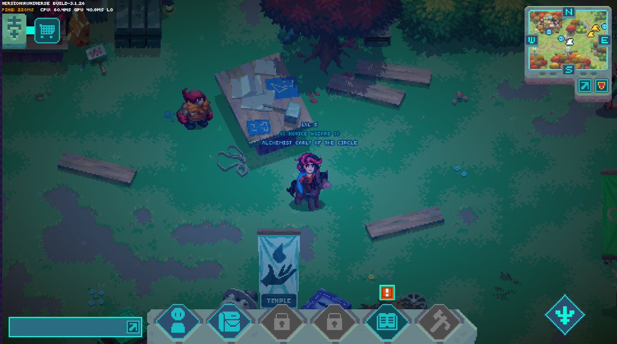 少し前から不定期で<a href="/ForgottenRunes/">Forgotten Runes Wizard's Cult</a> が開発している<a href="/RuniverseGame/">The Forgotten Runiverse</a> のオープンベータが行われてて
不定期で短期間ゆえRIFT/裂け目と名前のイベントに
やっと参加できました☺️

ポニーに乗って世界を駆け回った
以前よりめちゃくちゃ広くなってて移動スピードのこと考えると乗り物は欲しくなりますw