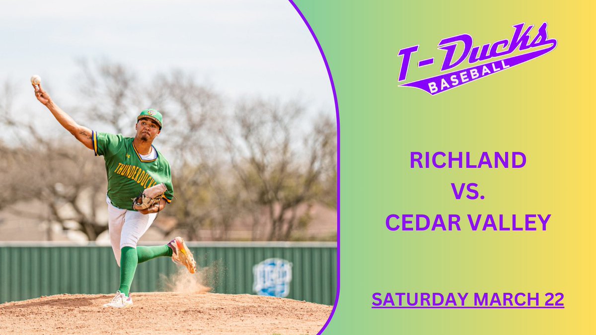 Richland Thunderducks Baseball (@ducksbsb) on Twitter photo Series Finale 
⏰12pm
📍Lancaster, TX (Cedar Valley)
📊 web.gc.com/teams/X13VrJMC… Series Finale 
⏰12pm
📍Lancaster, TX (Cedar Valley)
📊 web.gc.com/teams/X13VrJMC…