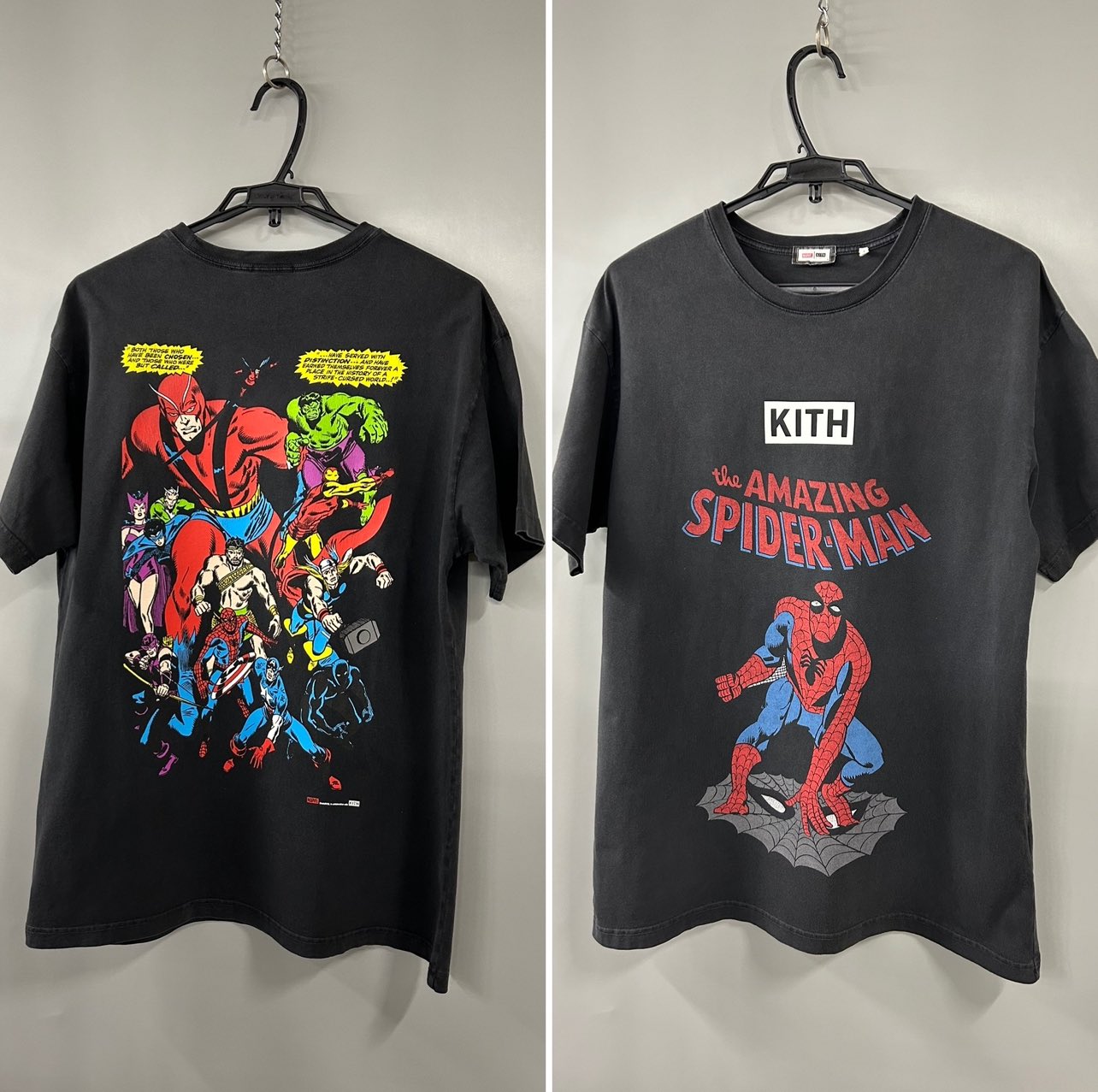 ☆ KITH x SPIDER-MAN Allies vintage tee コラボTシャツ ☆ Kith-Marvel-Spider-Man-Allies-