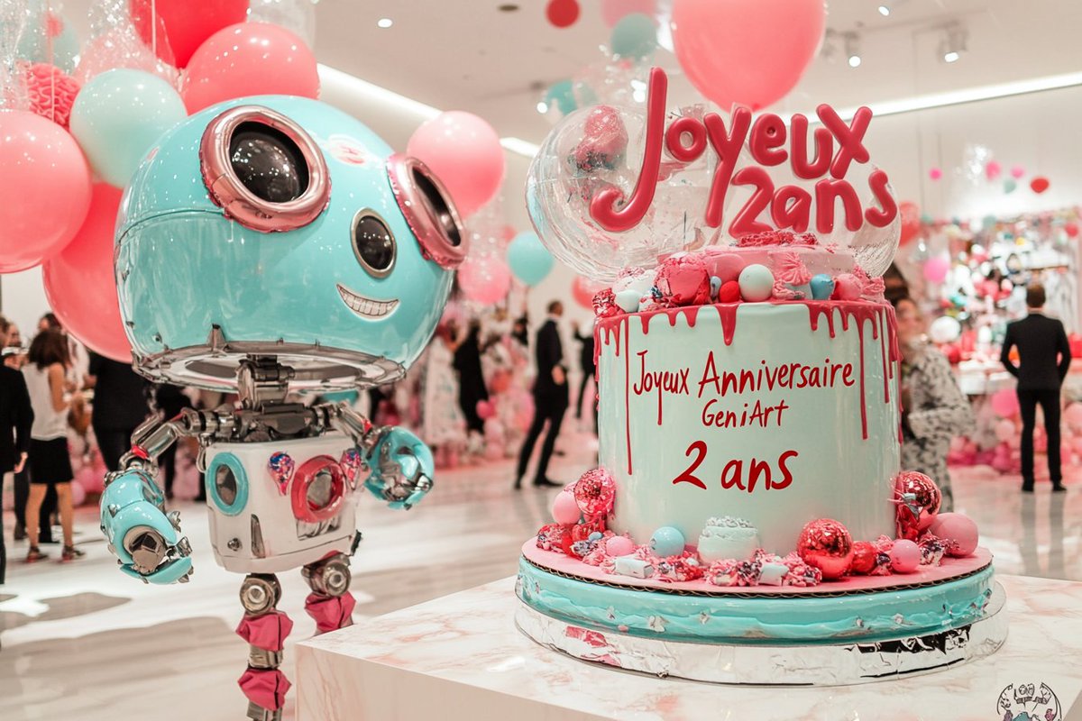 GenIArt (@geniart_fr) on Twitter photo 📅 🎂 Aujourd'hui est un grand jour! Ça fait 2 ans!
➡️ 2ans que je me suis lancé ce défi de créer une communauté autour de midjourney et des IA génératives.
➡️ 2ans que j'ai créé un site aussi pour partager des tutos, les dernières mises à jour, la doc de midjourney, les 📅 🎂 Aujourd'hui est un grand jour! Ça fait 2 ans!
➡️ 2ans que je me suis lancé ce défi de créer une communauté autour de midjourney et des IA génératives.
➡️ 2ans que j'ai créé un site aussi pour partager des tutos, les dernières mises à jour, la doc de midjourney, les