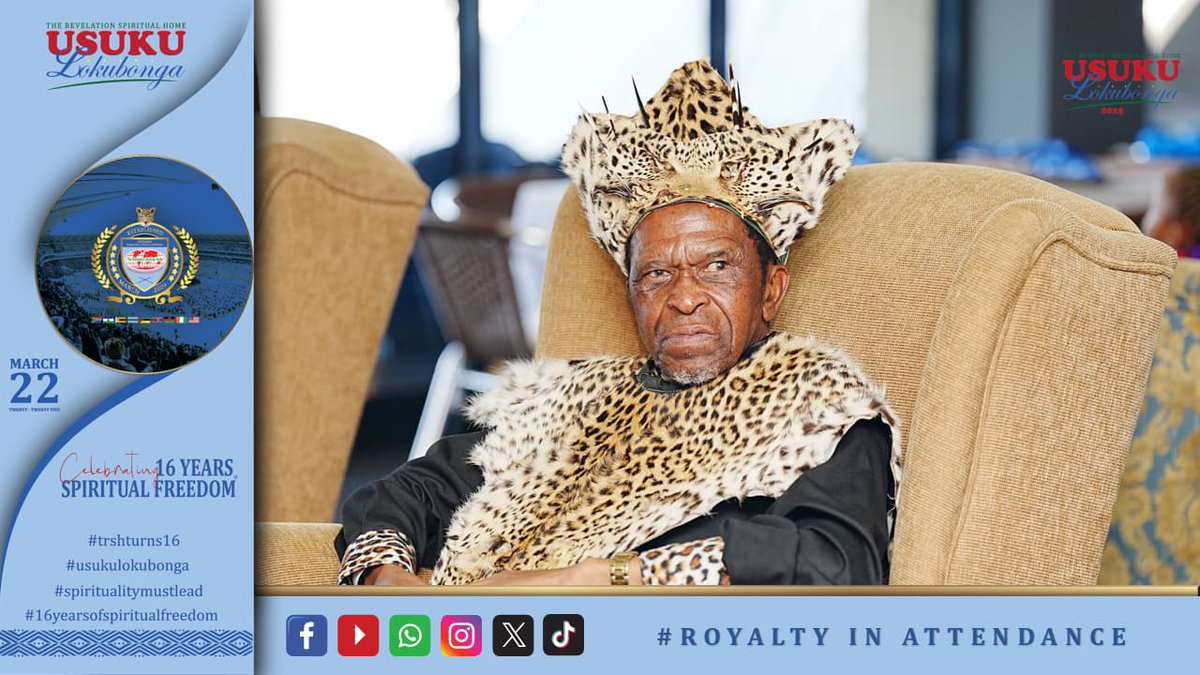 RevelationHome's tweet photo. We are honored by the presence of His majesty, King Langalibalele II in this historical celebration of 16 years of spiritual existence.

#16yearsofspiritualfreedom 
#usukulokubonga
#trshturns16
#spiritualitymustlead https://t.co/T4qcqNfoOE