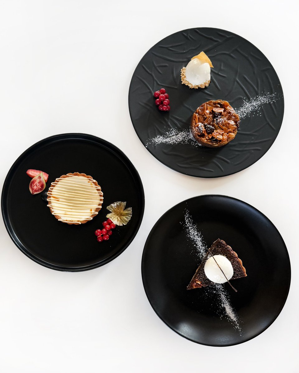 here’s indian mithai, reimagined …desserts at #indianaccent have a following of their own!
 in the frame:
warm doda burfi treacle tart
badam halwa pie
besan ladoo tart
so delicious, you might not even wait till the end of your meal to try these <3