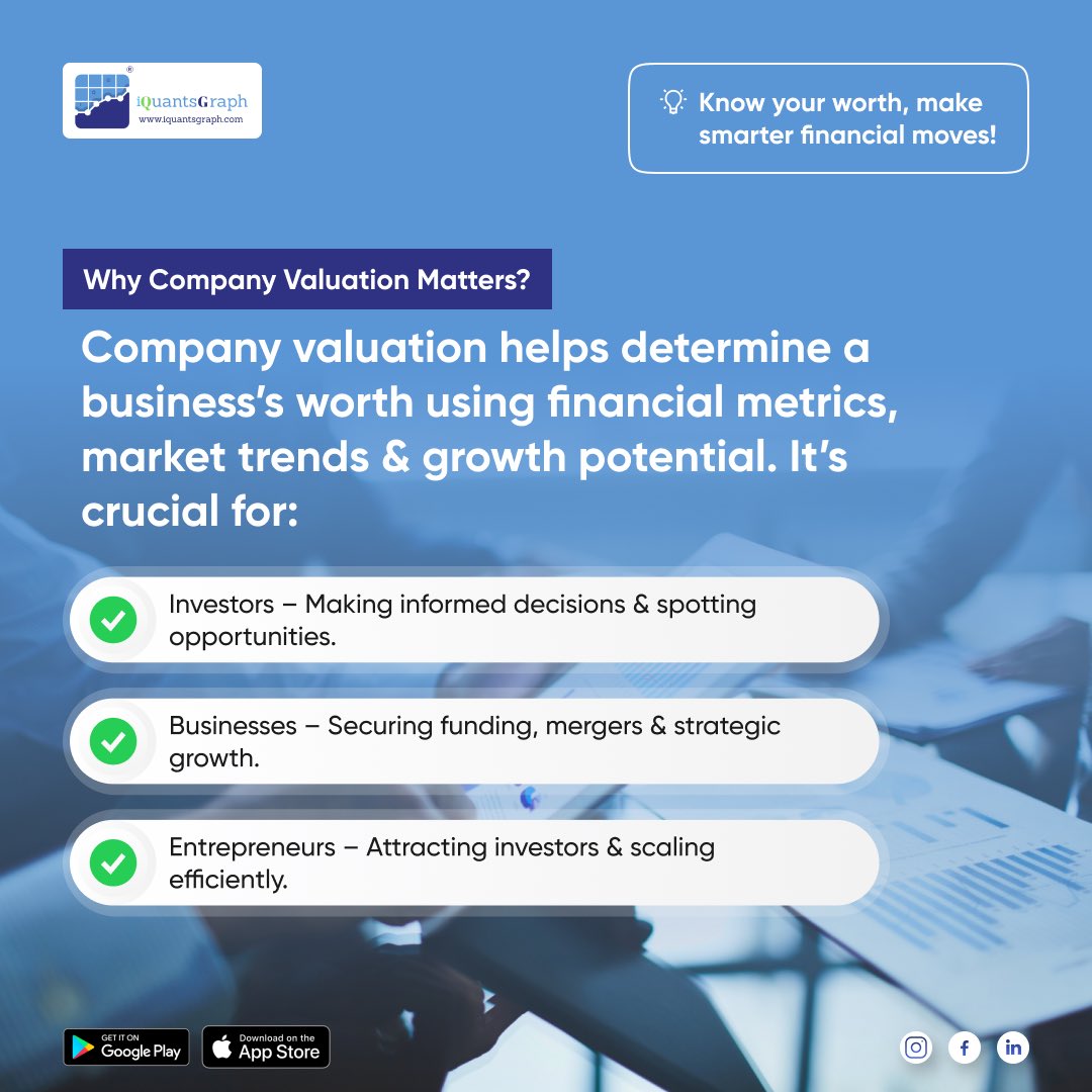 iQuantsGraph's tweet image. 💡 Know Your Worth, Make Smarter Financial Moves! 📈

🔗 Available on Google Play &amp;amp; App Store

#BusinessGrowth #FinancialSuccess #CompanyValuation #InvestSmart #Entrepreneurship #StartupFunding #FinanceApp #MarketTrends #WealthBuilding