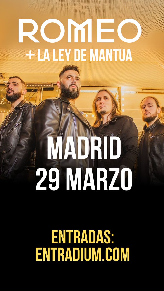 MADRID el 29 de marzo nos vemos en El Perro de la parte de atrás del coche, junto a La Ley de Mantua. No te lo puedes perder.

📍 C. de la Puebla, 15, Madrid
📅 29 de marzo | 🕘 21:00 h
🎟 Entradas: entradium.com

#romeooficiales #ConciertoMadrid #RockEnVivo #MadridRock