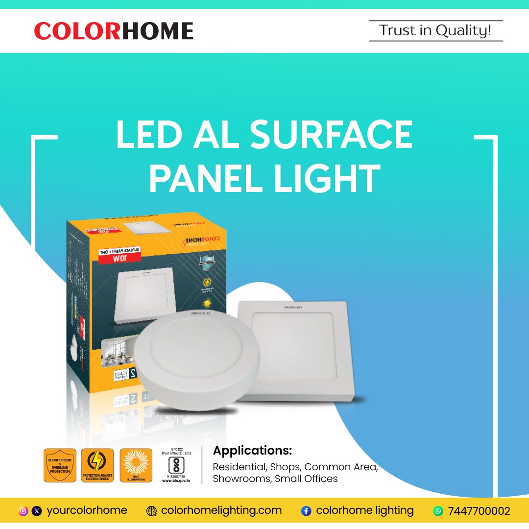 yourcolorhome's tweet image. The Colorhome LED AL Surface Panel Light offers an exceptional light output with superior heat dissipation, ensuring a long lifespan of up to 30,000 hours.  

#Colorhome #Homelighting #Smartlighting #Lights #CampingLight #HomeDecor #OnlineShopping #ECommerce