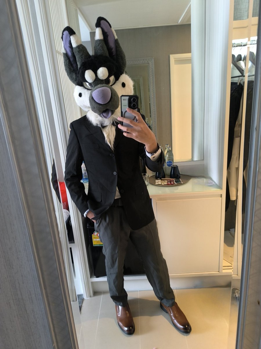 Going to be as <a href="/kyrshep/">Kyr Shepherd | kyrshep.bsky.social</a>  on suit
Also giving my sergal stickers too
 #Thaitails2025