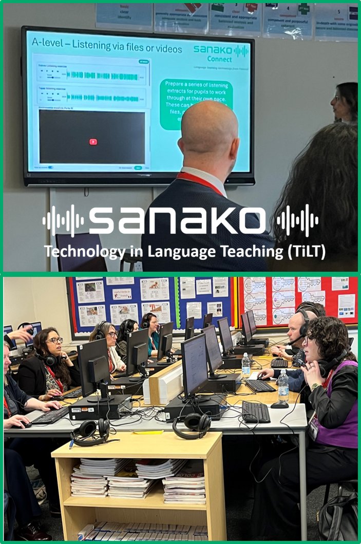 Sanako_UK (@sanako_uk) on Twitter photo Great MFL Tech day hosted by Stockport Grammar Sch. Delegates loved being treated like YR9😀. Katherine from SGS showed how to use modern tech for MFL & A-Level delivery & live role play <a href="/David_Sanako/">David Binns</a> <a href="/wendyadeniji/">Wendy Adeniji</a> <a href="/ALL4language/">ALL Languages</a> <a href="/ismla_uk/">ISMLA</a> <a href="/AULC_Languages/">AULC</a> <a href="/SanakoOy/">Sanako</a> <a href="/SALTLANGS/">Scottish Association for Language Teaching</a> Great MFL Tech day hosted by Stockport Grammar Sch. Delegates loved being treated like YR9😀. Katherine from SGS showed how to use modern tech for MFL & A-Level delivery & live role play <a href="/David_Sanako/">David Binns</a> <a href="/wendyadeniji/">Wendy Adeniji</a> <a href="/ALL4language/">ALL Languages</a> <a href="/ismla_uk/">ISMLA</a> <a href="/AULC_Languages/">AULC</a> <a href="/SanakoOy/">Sanako</a> <a href="/SALTLANGS/">Scottish Association for Language Teaching</a>