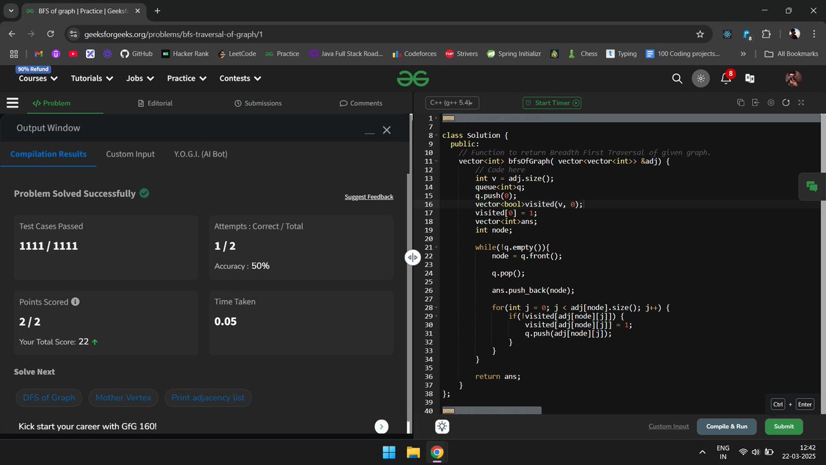 coder_lilawat's tweet image. Starting my Day 8๐ฏ
#100DaysOfLeetCode
Challenge! #leetcode I am committing to solving at least two LeetCode problem every day for the next 100 days to strengthen my problem-solving skills and improve my understanding of Data Structures & Algorithms. Language: C++