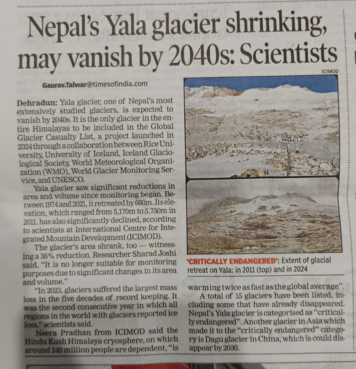 EcoprismCF's tweet photo. "जीवनं सर्वभूतानां जलमेव तदुच्यते"
Water is a precious source of our life. We cannot survive for long without water. Out of total fresh water (2.50%), 68.7% fresh water comes from #Glaciers which are shrinking now. Let's protect it together. #WorldWaterDay 
#WorldWaterDay2025 https://t.co/wLE7sjMqjO