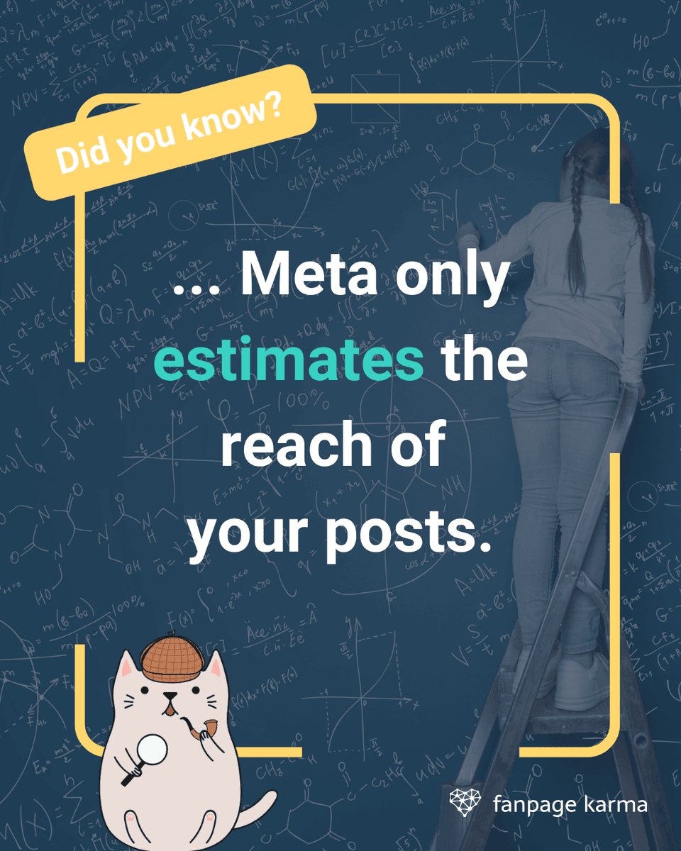 fanpagekarma's tweet photo. Did you know that #Meta only 𝙚𝙨𝙩𝙞𝙢𝙖𝙩𝙚𝙨 the reach of your posts? 😲

📉 Meta uses 𝗱𝗮𝘁𝗮 𝘀𝗮𝗺𝗽𝗹𝗶𝗻𝗴 instead of actually counting your reach. They analyze a small portion of the available data and extrapolate from there. https://t.co/sJnqYl6ul2