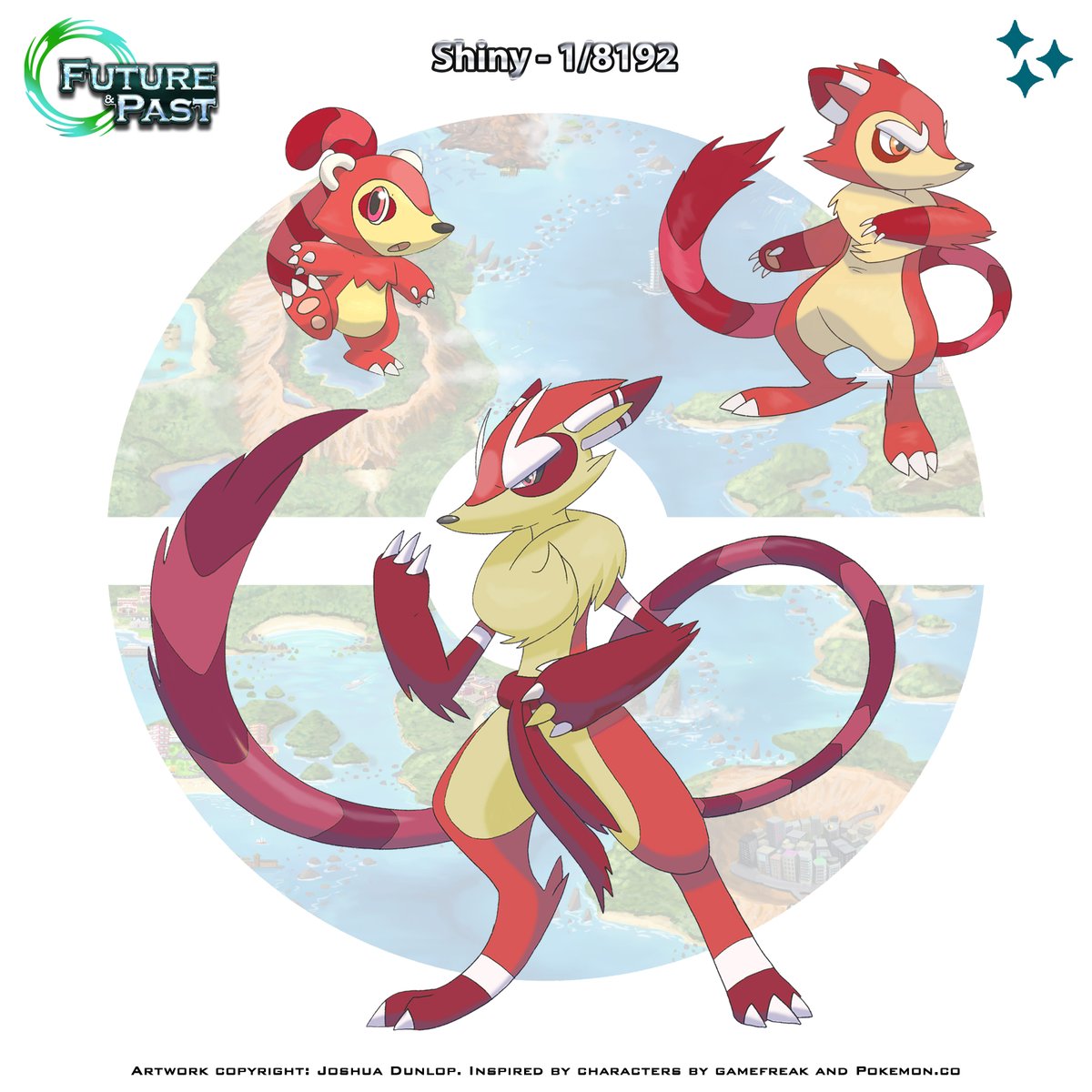 JRRDunlop's tweet photo. โจ Introducing my Shiny (1/8192) and Ultra Shiny (1/10,000) variants for the Coatiki line! Red for classic Shinies, and my special blue Ultra Shinies that are even rarer! Which is your favorite? @pokemon_futureandpast
#ShinyPokemon #UltraShinies #RareEncounters #Fakemon https://t.co/WyRNnDvASQ