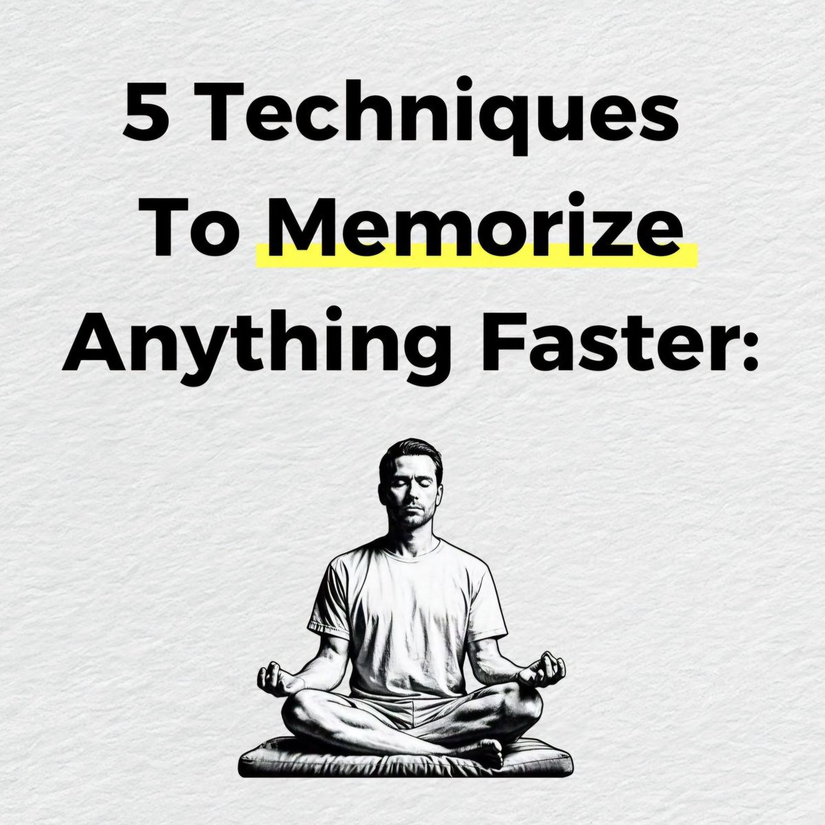 Gentle_masc's tweet photo. 5 Techniques To MEMORIZE Anything Faster:

-thread- https://t.co/jVtbjdLbjc