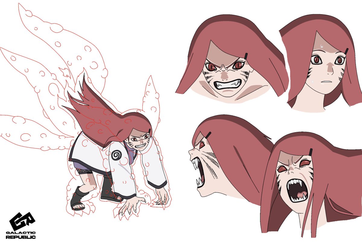 Galactic_std's tweet image. The whorl within the Spiral🌀

-Kushina Uzumaki ( うずまきクシナ ) 

Kyuubi mode Colored character Design/Settei. 🦊

تصميم شخصية كوشينا اوزوماكي من مشروعنا (طور الكيوبي). 

Stay tuned for our project !!
#NARUTO #minato