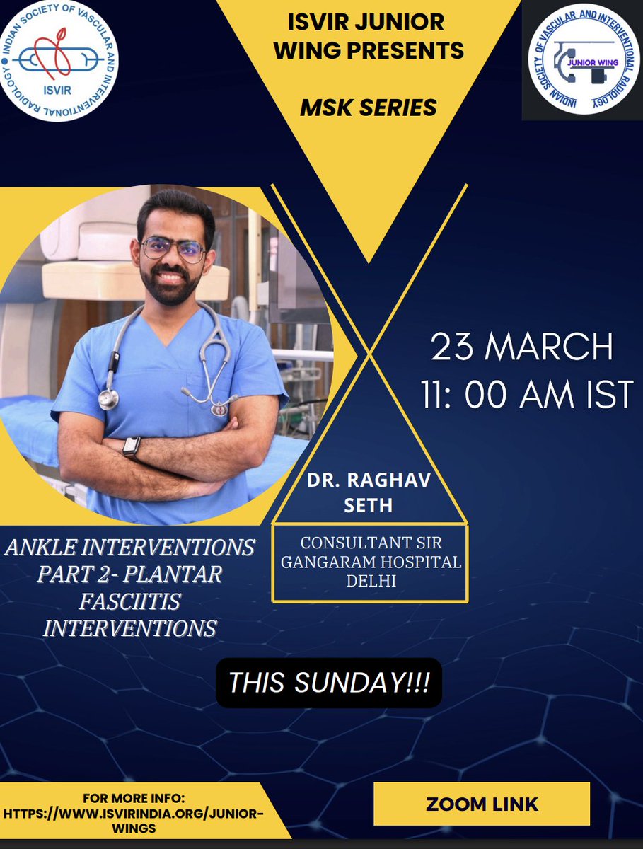 “Healing every step: Future of plantar fasciitis interventions”… Join us this Sunday (23rd March, 11 am) for this exciting MSK masterclass by Dr. Raghav Seth.