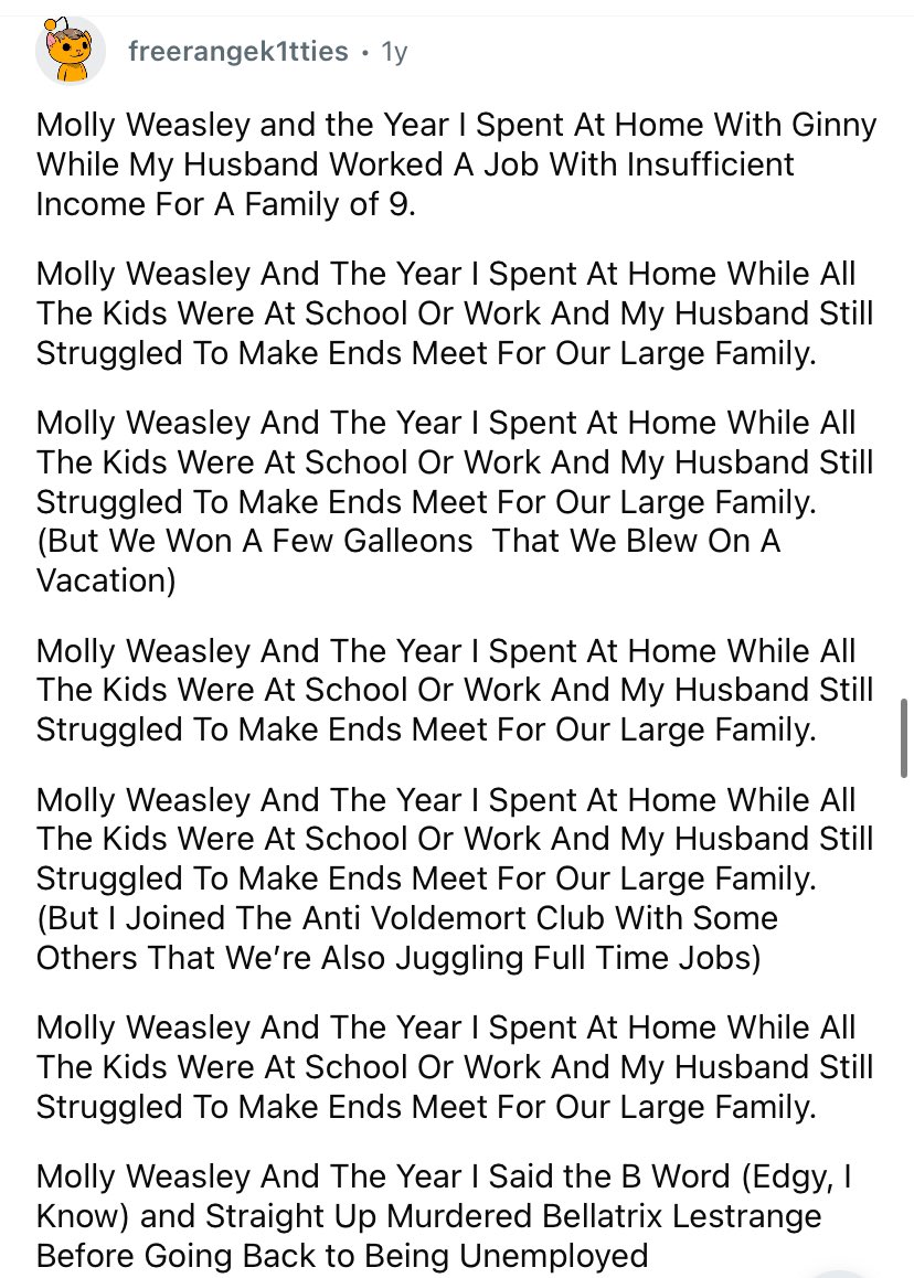 Нашёл на Reddit старенькое, но золото — как назывался бы каждый из томов серии «Гарри Поттер», если бы в центре внимания были другие персонажи.