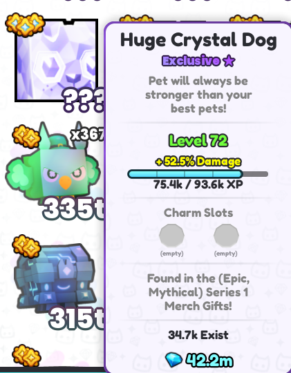Giveaway :) 
HUGE Crystal Dog
Steps:
✅ Follow 👇
<a href="/The_LegendChill/">YouTuberChillout </a>
❤️ Like &amp;♻️Repost
💭 Comment Roblox Username
Ends in 24h
#Roblox #PetSim99 #Ps99 #ps99giveaways #ROBLOX #robloxgiveaway #robloxgw #Giveaways #giveawayhugepet #PetSimulator99
<a href="/BuildIntoGames/">BIG Games</a>