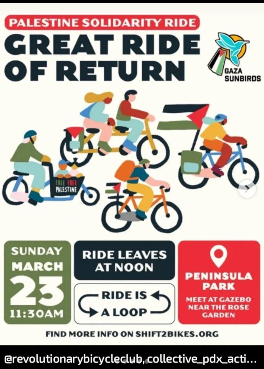 SiebeforORD1's tweet photo. PROTEST EVENTS ON SUNDAY!
#SolidaritySunday #PortlandProtest #FreedomRide #FreePalestine #FreeGaza #Revolution #WorkersUnite https://t.co/jmJWM4PyDQ