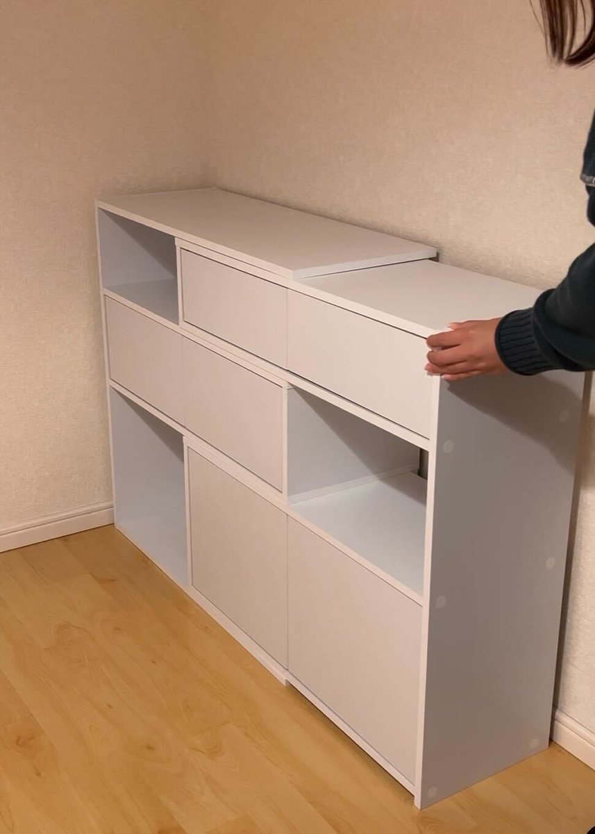 引っ越しや模様替えの時、自由にレイアウトできる収納家具✨見せると