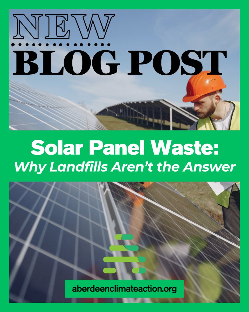 Solar Panel Waste: Why Landfills Aren't the Answer

"Given these facts, governments, industries, and consumers must prioritise proper solar panel recycling."
New blog post by David Afemishanaso

Link below

aberdeenclimateaction.org/guest-blogs/