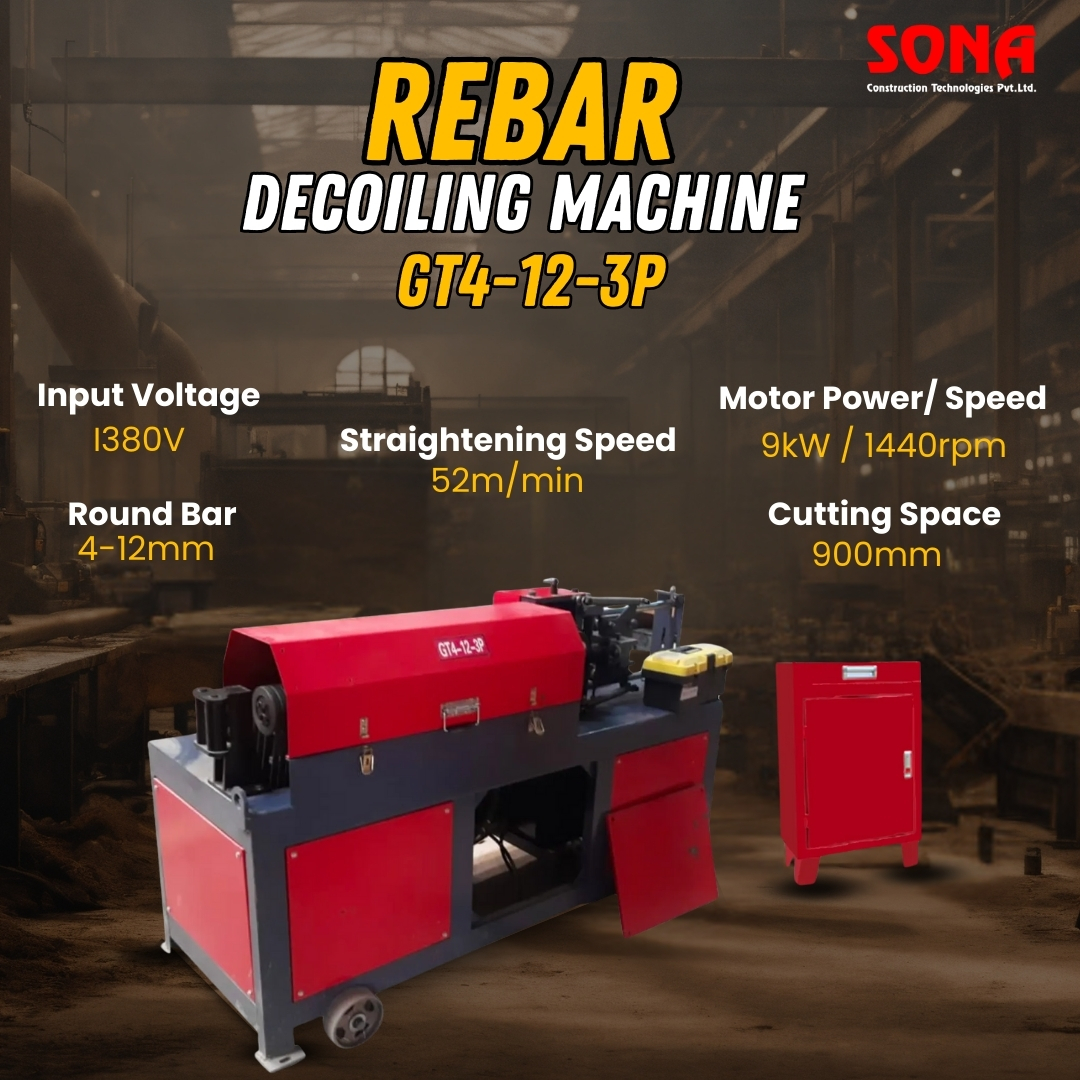Sona_Construc's tweet image. Rebar Decoiling Machine GT4-12-3P Boost Your Construction Efficiency

🔹 Round Bar: 4-12mm | III Class Bar: 4-10mm
🔹 Motor Power: 9kW | Voltage: 380V | Speed: 1440rpm

precision &amp;amp; performance for your rebar processing needs!

#RebarProcessing #sona