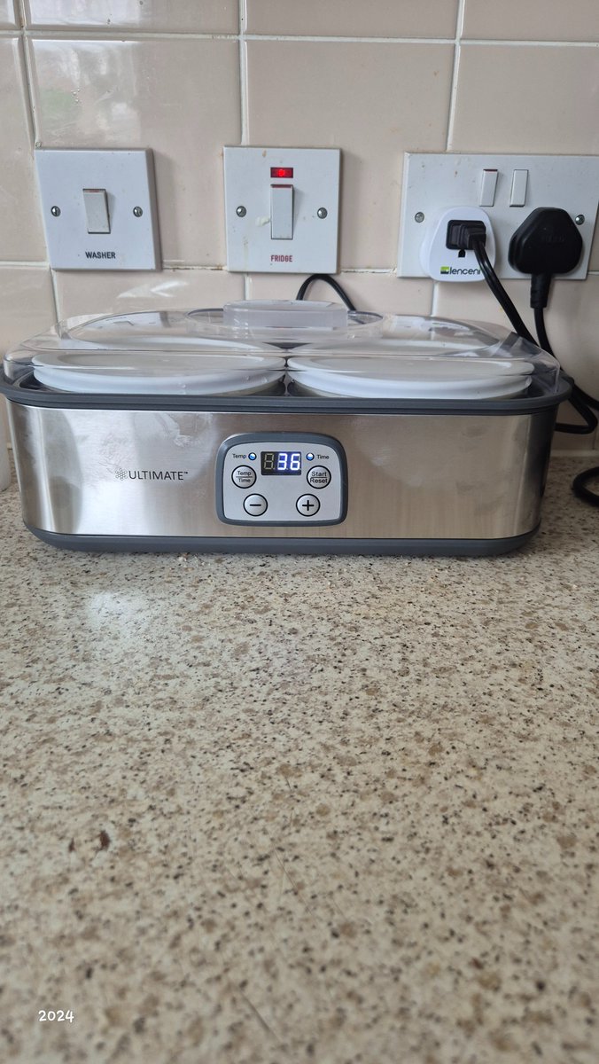 #ultimatehealth 
Our first try at using the machine, my husband is so excited to start his yoghurt journey.