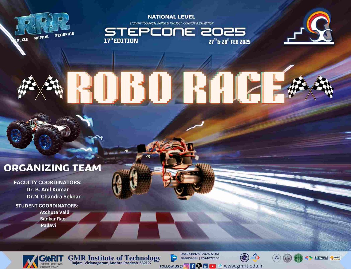 GMRIT1997's tweet image. IIC-GMRIT: Robo Race event conducted on 27.02.2025.

#gmrit #iic #Roborace