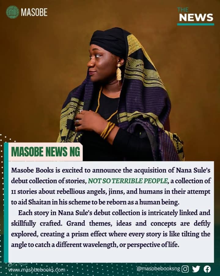 Which <a href="/masobebooks/">Masobe Books</a> first-time author are you watching out for in 2025?

Mine is <a href="/izesule/">Sule Nana</a>. Can't wait to interact with her Not So Terrible People.