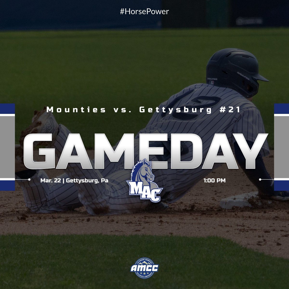 BASE | GAMEDAY | ⚾ 

🆚  #21 Gettysburg
📍  Gettysburg, Pa
⏰  1:00 PM
🔗 buff.ly/PL2gYzv