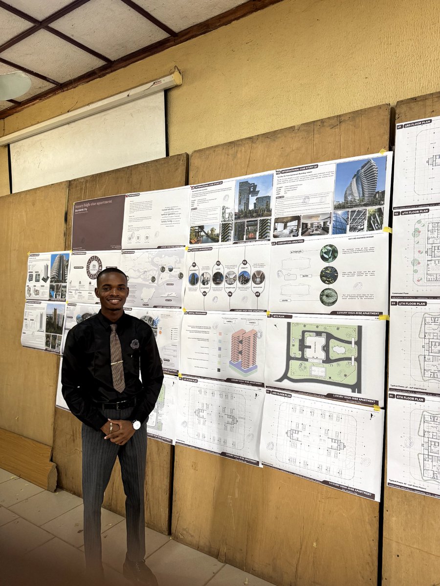 adekunmisi_aa's tweet photo. Had my first jury presentation in four years! ✨

I designed a residential high-rise featuring five housing typologies on each floor (studio, one-bedroom, two-bedroom, three-bedroom, and four-bedroom apartments) https://t.co/t5Qrj5Ub8F