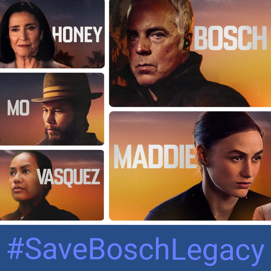 #TeamBosch

<a href="/welliver_titus/">TitusWelliver</a> <a href="/Connellybooks/">Michael Connelly</a> <a href="/Fabel_Ent/">Fabel Entertainment</a> <a href="/JamieHector/">Jamie Hector</a> <a href="/aquino_amy/">Amy Aquino</a> <a href="/madison_lintz/">Madison Lintz</a> <a href="/lancereddick/">Lance Reddick</a> <a href="/gregoryscummins/">Gregory Scott Cummins</a>
<a href="/BoschTVFansite/">Bosch: Legacy TV Fansite</a> <a href="/dajuanjohnson/">DaJuan Johnson</a> <a href="/smk21/">Scott Klace</a> <a href="/BoschEverybody/">Everybody Counts Podcast 🎧🎙</a> <a href="/beloff_l/">Nancy L. Beloff</a> <a href="/OsokweVasquez/">Osokwe Vasquez</a> <a href="/AmazonFreevee/">Amazon Freevee</a> <a href="/BoschAmazon/">Ballard</a> @LisaBrewer18 <a href="/TimLounibos/">Tim Lounibos</a> <a href="/SqueakynB/">SqueakynBB</a>
