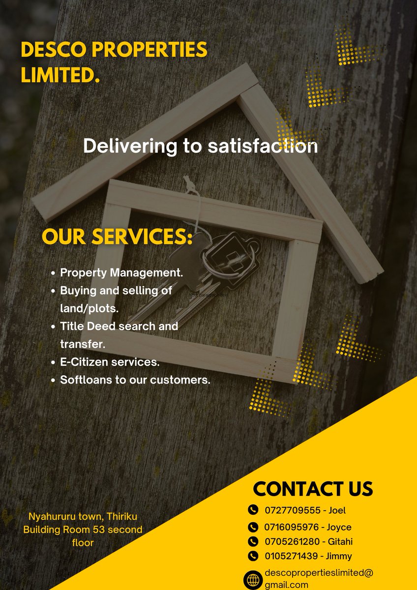 realtorjimworld's tweet image. For those in #Nyahururu look no more. I am bringing you epic services designed to your satisfaction.
Are you aspiring to be a landlord or own a land/plot.
I bring you prime plots for sale 
1 acre each located 7km from #oljororok town. At ksh750000. 🤗