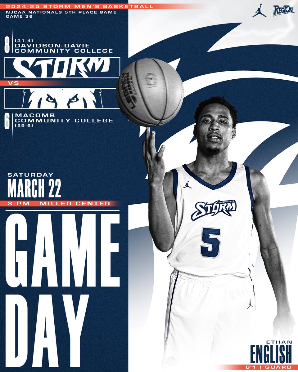 DDCCStormMBB's tweet image. One last chance to watch this group of guys do their thing together in a Storm uniform. Looking for win #3 and a 5th place finish in the national tournament today at 3pm.
#njcaa #juco #danville