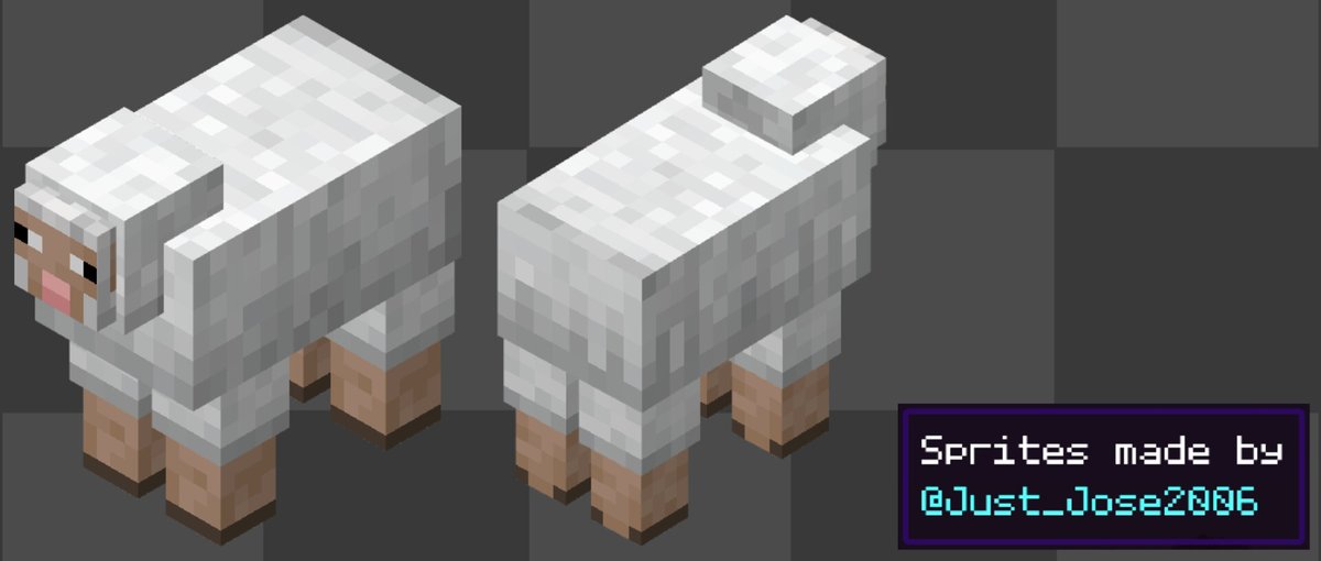 just_jose2006's tweet image. Mob's Tweaks: Sheep retexture

Muchos coincidimos que en el Spring drop se despedido la oportunidad de meter variantes o mínimo mejorar la textura de las ovejas, bueno, supongo lo haré yo :P
#Minecraft #MinecraftIdeas #MinecraftMods #PixelArt #PixelArtist #Modding #TexturePack